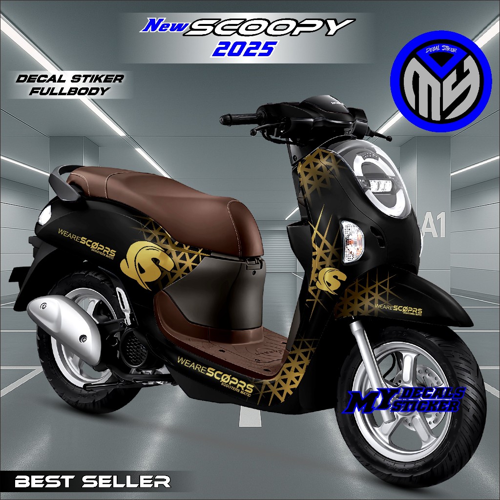 Decal Honda Scoopy New 2025 Full Body Custom Sticker Design Simple Keren - Stiker Variasi Body Motor