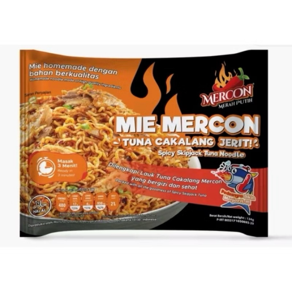 

Mie Mercon Tuna Cakalang Jerit | Mercon Merah Putih Cakalang