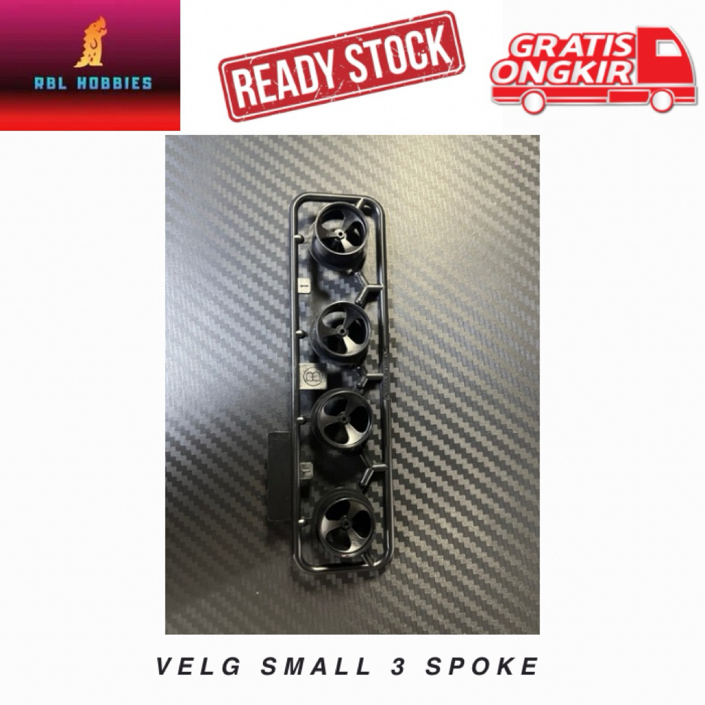 Tamiya Velg Small 3 Spoke Original Loose Kit Mini4WD