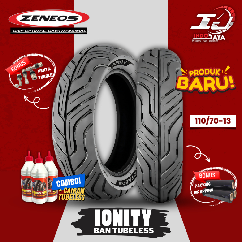 [READY COD] PRODUK TERBARU ZENEOS IONITY BAN TUBELESS MOTOR NMAX (110/70-13) BAN DEPAN BELAKANG N MA