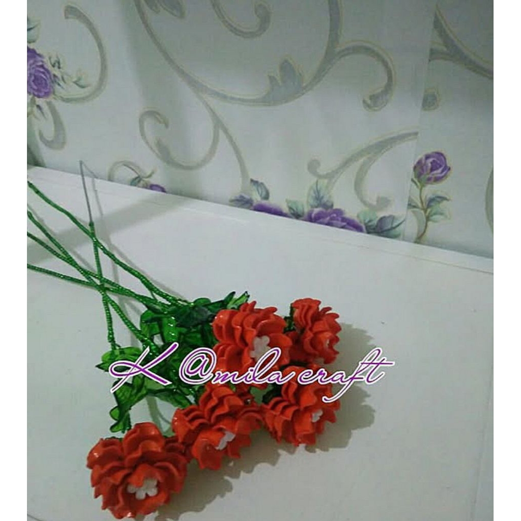 Bunga Akrilik Mawar
