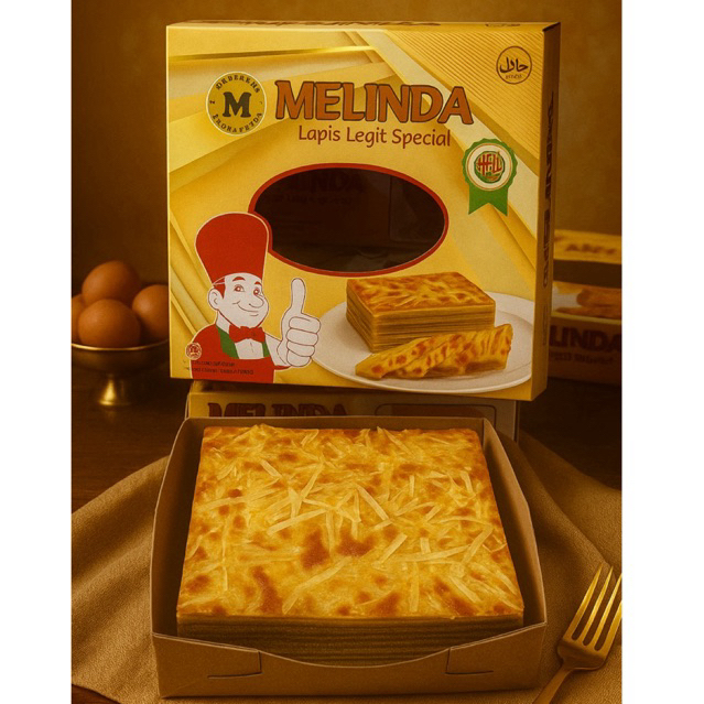 

Lapis Legit Premium Butter 17x17 800gram kemasan vakum moist