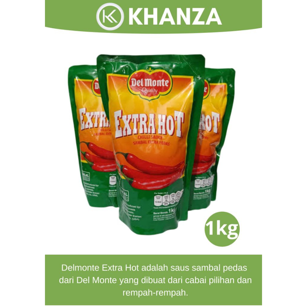 

Delmonte Extra Hot 1kg Chili Sauce Sambal Extra Pedas