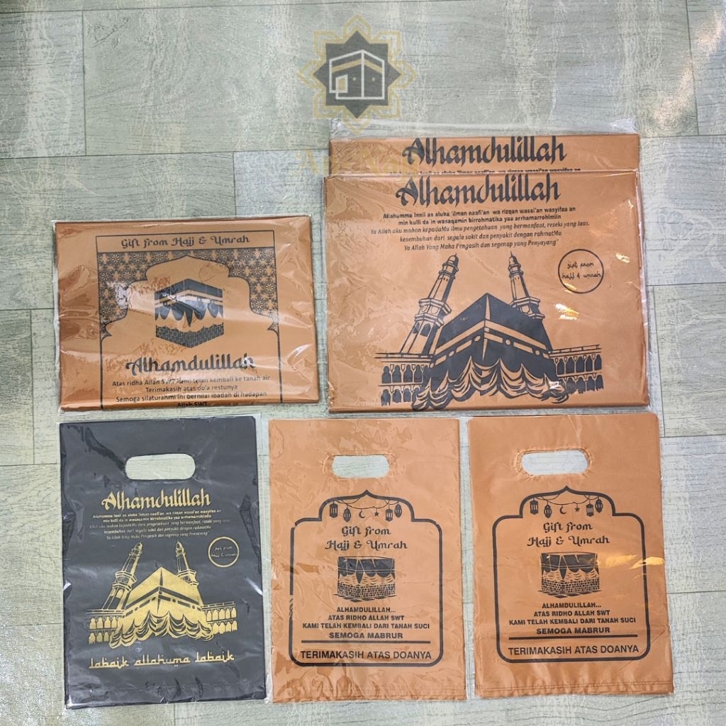 

Kantong Plastic plong 1pack (10pcs) | Motif Ka'bah Gift From Haji dazn Umroh