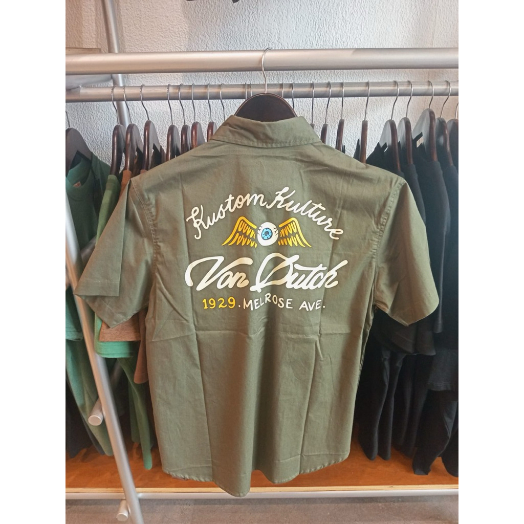 VONDUTCH workshirt hijau kemeja NEW ORIGINAL 100%