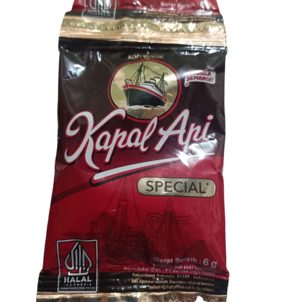 

Kopi Kapal Api Special Ukuran Kecil 6gr renteng sachet