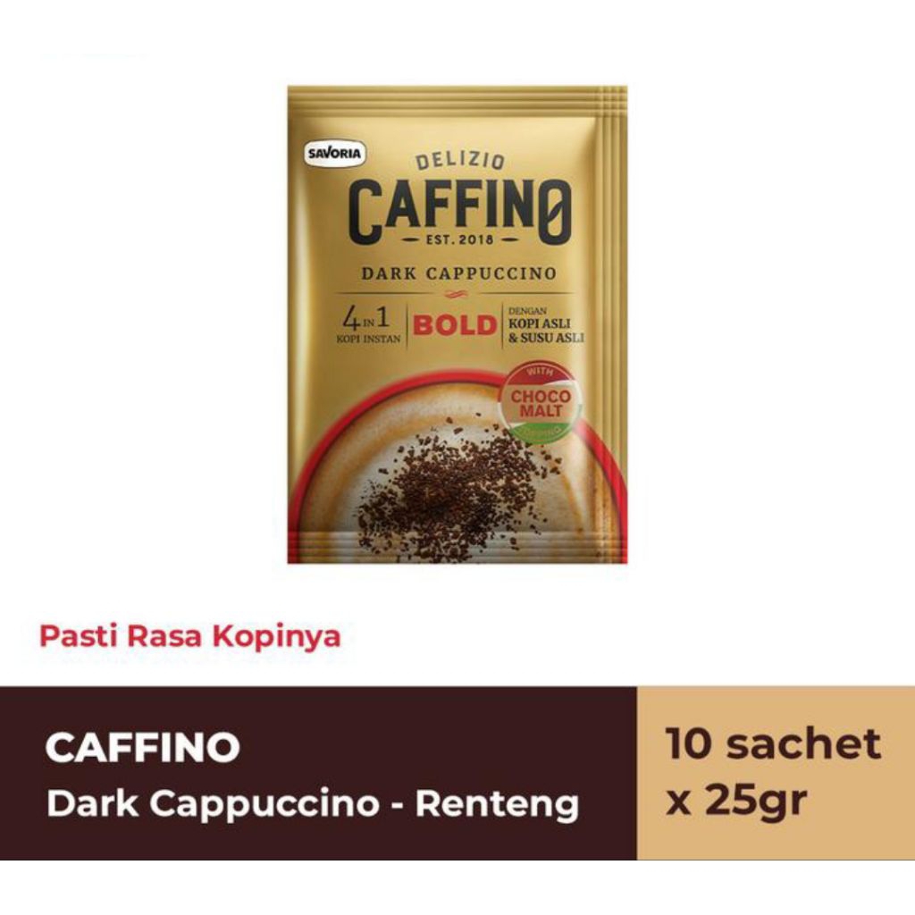 

kopi 3 in 1 caffino dark cappuccino renceng