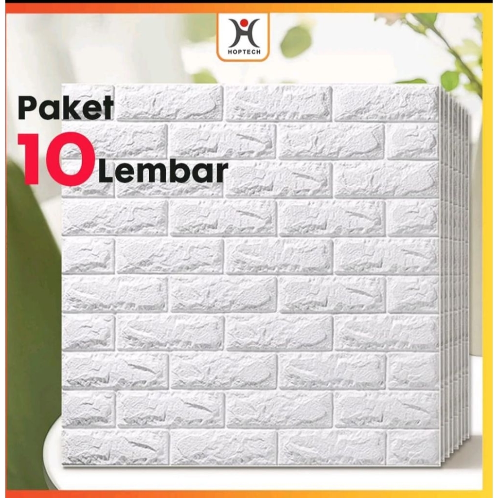 wallpaper dinding motif bata isi(10pcs)