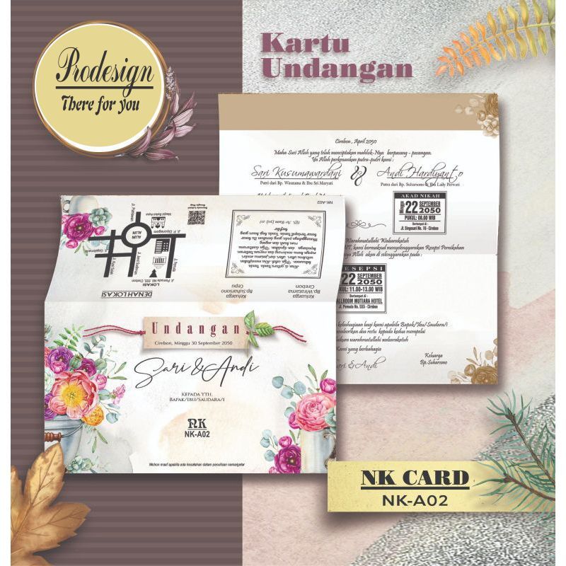 UNDANGAN NK A02 | NK Card | Blanko Undangan | Undangan Murah | Blangko Undangan | Free File Setting 