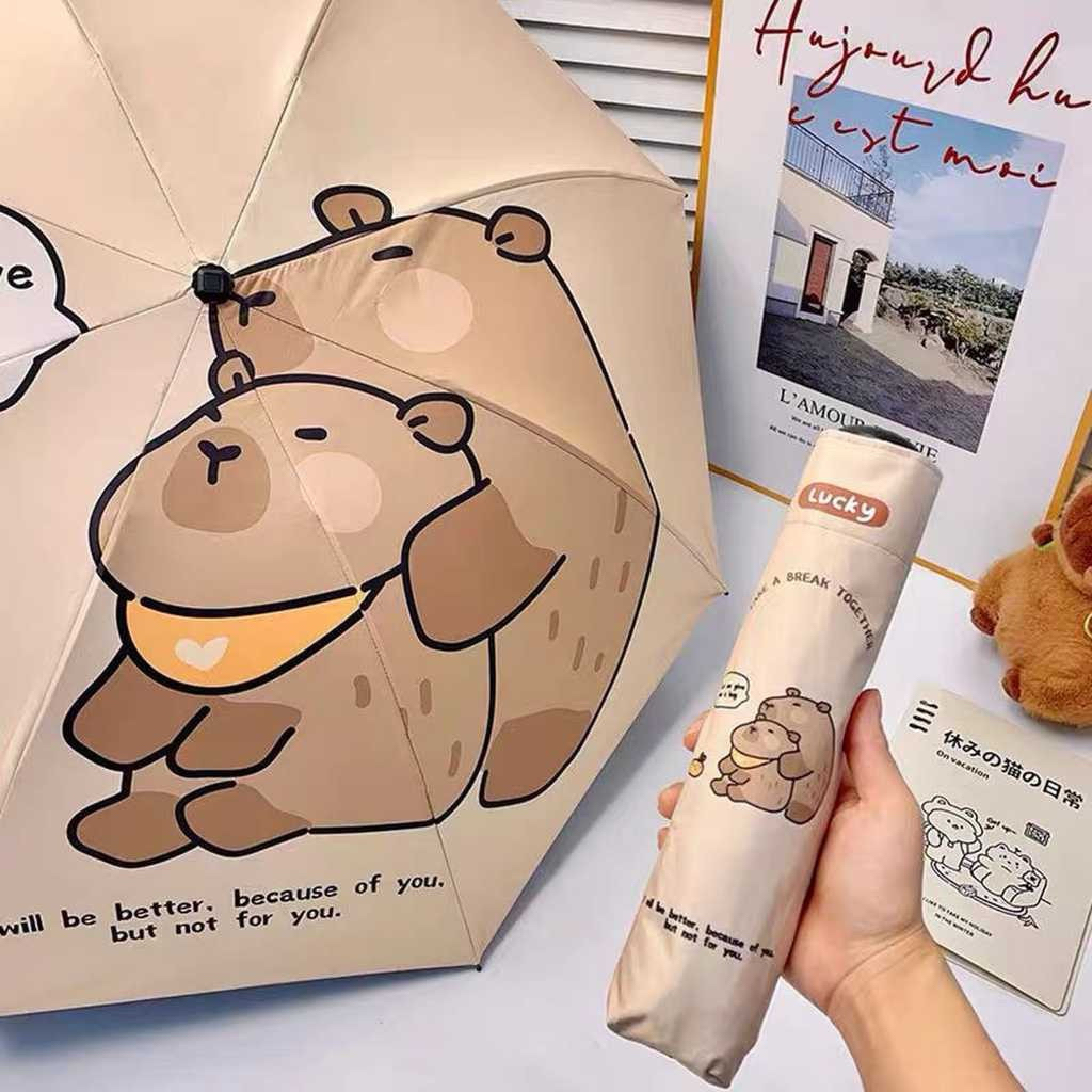 Payung Lipat Ukuran Sedang Payung Capybara Payung Anak & Dewasa