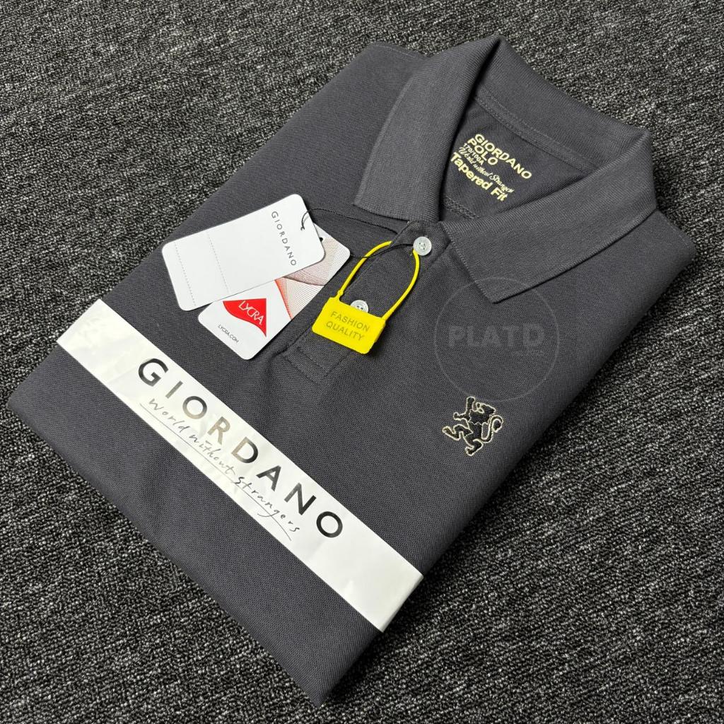 Polo Shirt Giordano Bordir Kecil Kaos Polo Pria Wanita Terbaru Unisex