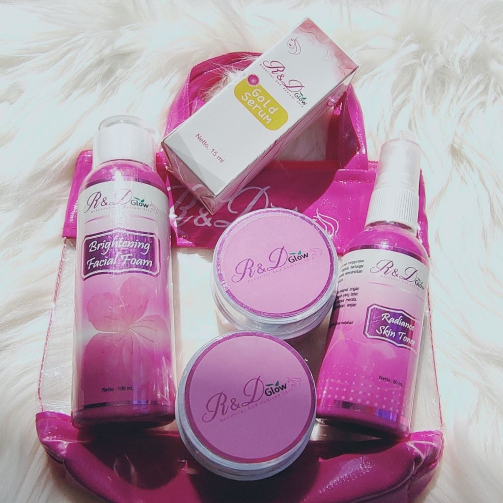 R&D GLOW SKINCARE FORMULA BARU BPOM PLUS SERUM GOLD R&D GLOW ORI 100%