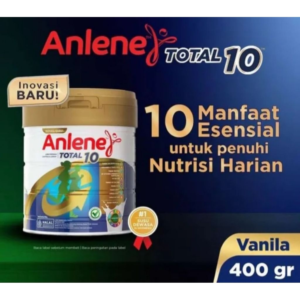 

Anlene Total 10 Vanila 400gr Susu Usia Dewasa