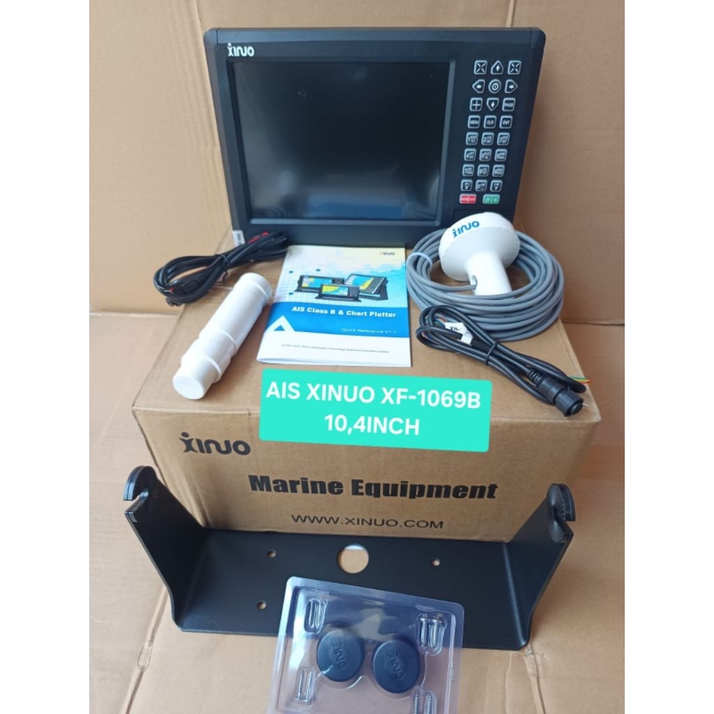 AIS CLASS B XINUO XF-1069B 10,4INCH WARNA GARANSI BERIJIN RESMI KEMENKOMINFO LENGKAP ANTENA VHF dan 