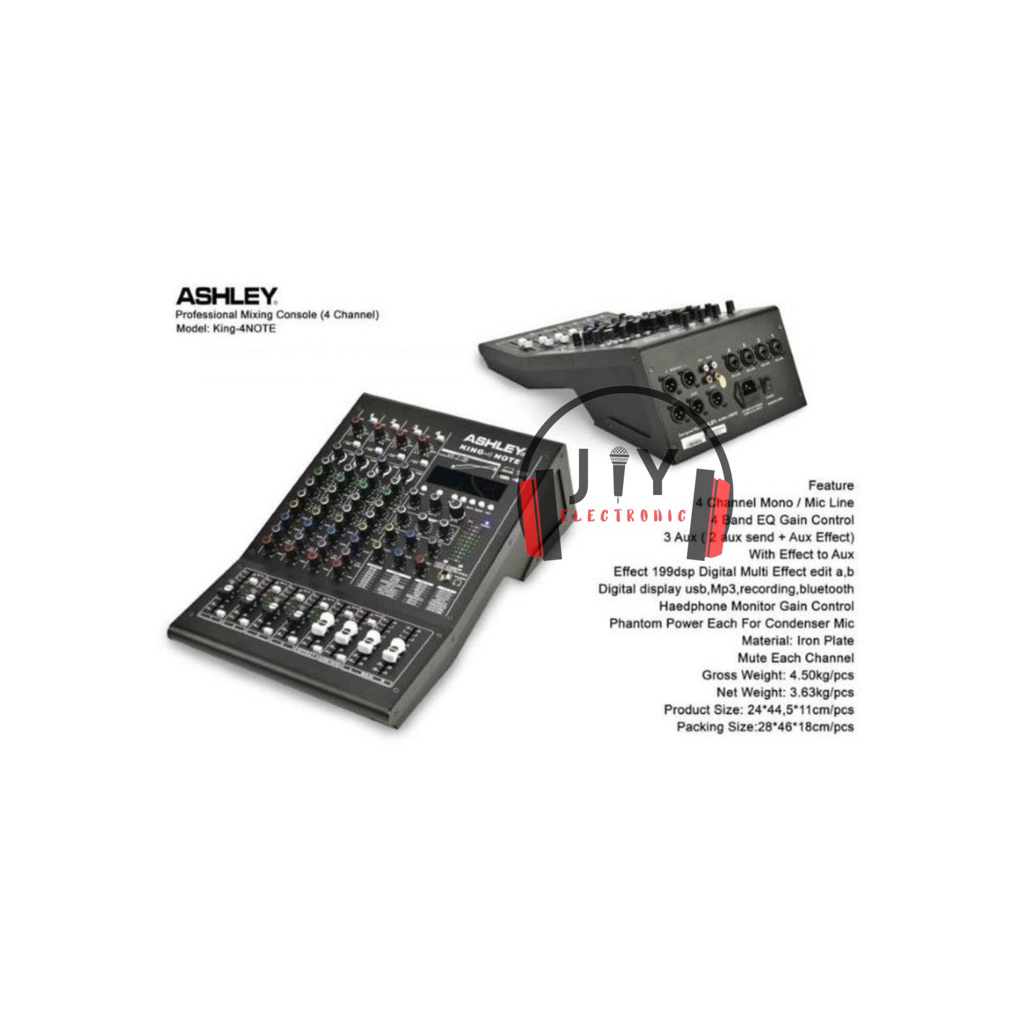 Audio Mixer Ashley 4 Channel King-4 Note King-4Note King-4 Note