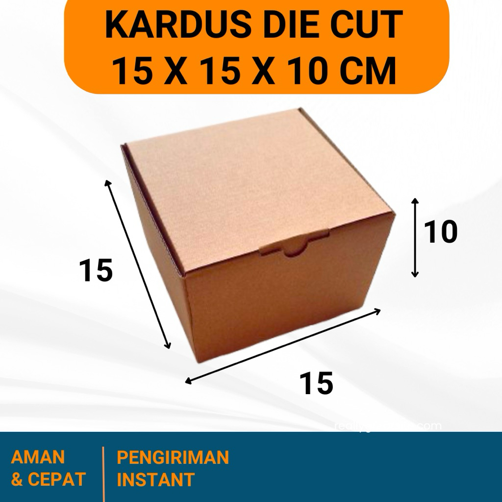 KARDUS 15x15x10 cm / BOX KARTON CORUGATED DIE CUT E-FLUTE