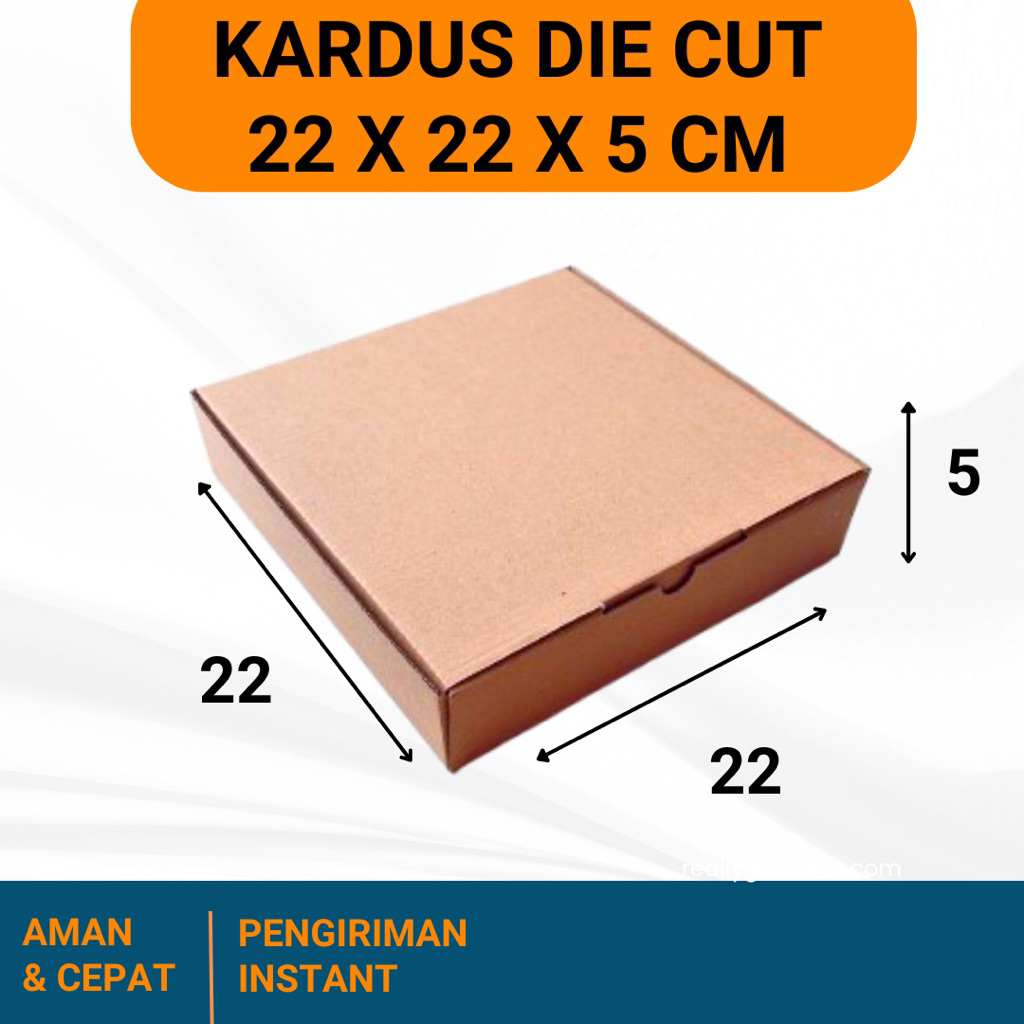 

KARDUS 22x22x5 cm / BOX KARTON CORUGATED DIE CUT E-FLUTE