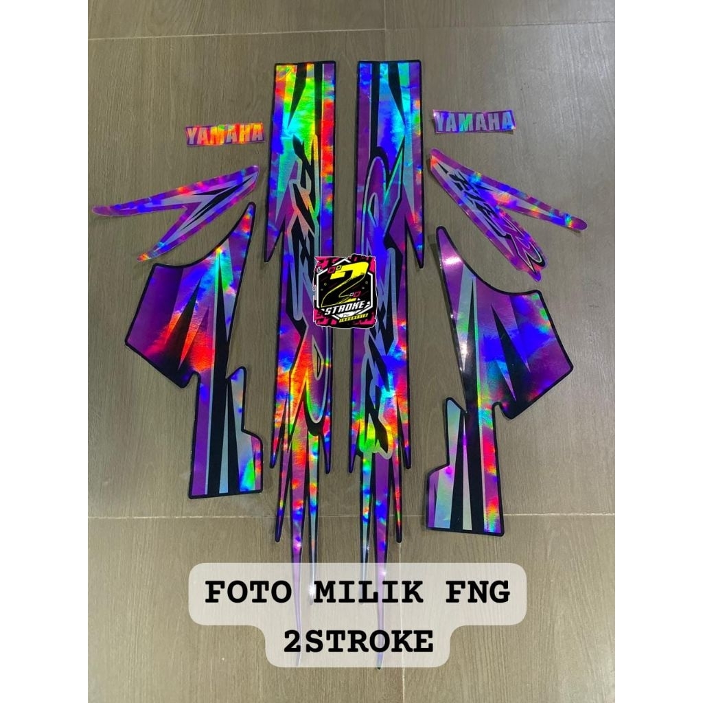 Stiker Striping List Body Body Yamaha FizmR Fizr F1zr Custom Decal Hologram Warna Ungu Terong