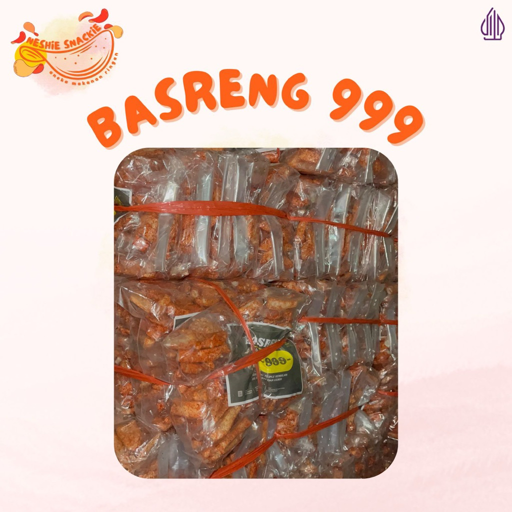 

Basreng 999 (ECER) 1 pack isi 24 pcs / basreng pedas & basreng original / basreng sachet 999