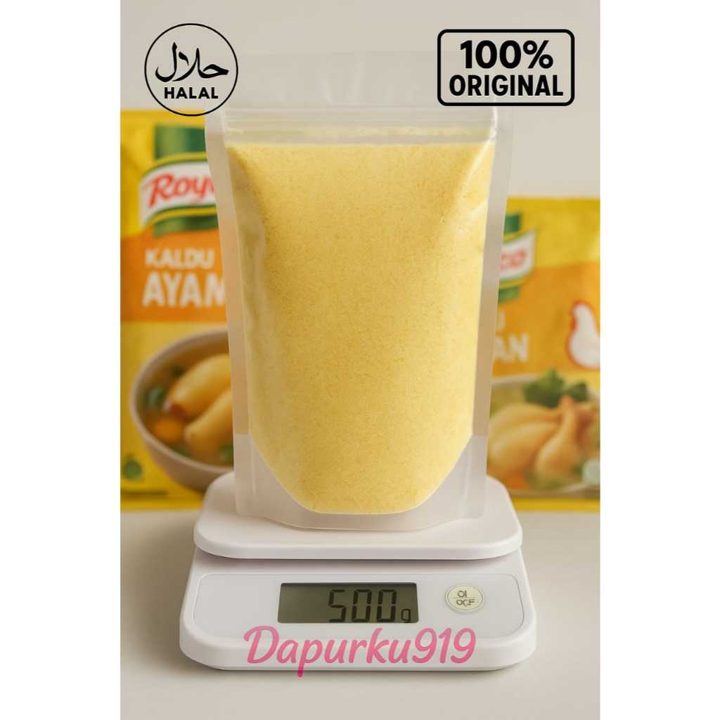 

Kaldu Ayam Gurih & Lezat - Kemasan 500gr Penyedap Rasa Serbaguna | HALAL & 100 % Original