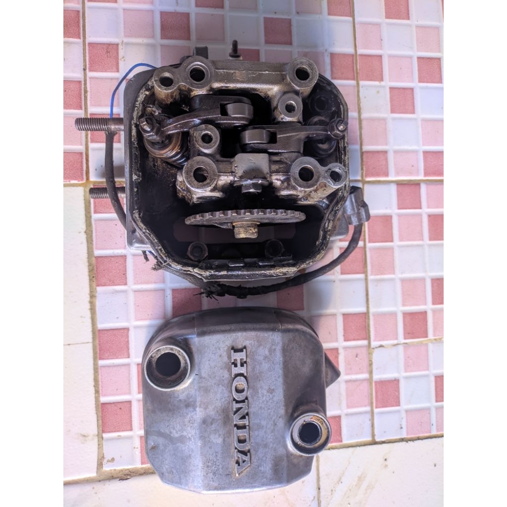 BLOK HEAD BLOK CYLINDER FULL ISI HONDA REVO FIT FI INJEKSI ORIGINAL CABUTAN