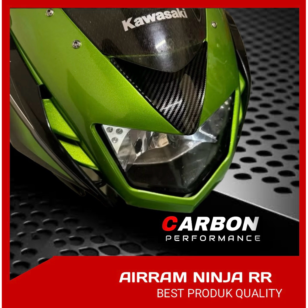 AIR RAM NINJA RR NEW CARBON GLOSY ▪️Cover lampu carbon ninja rr new aksesoris ninja rr new aksesoris
