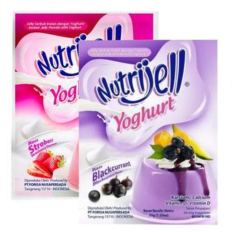 

NUTRIJELL Yogurt Agar-agar jelly Kemasan Sachet Variant Buah (exp lama)