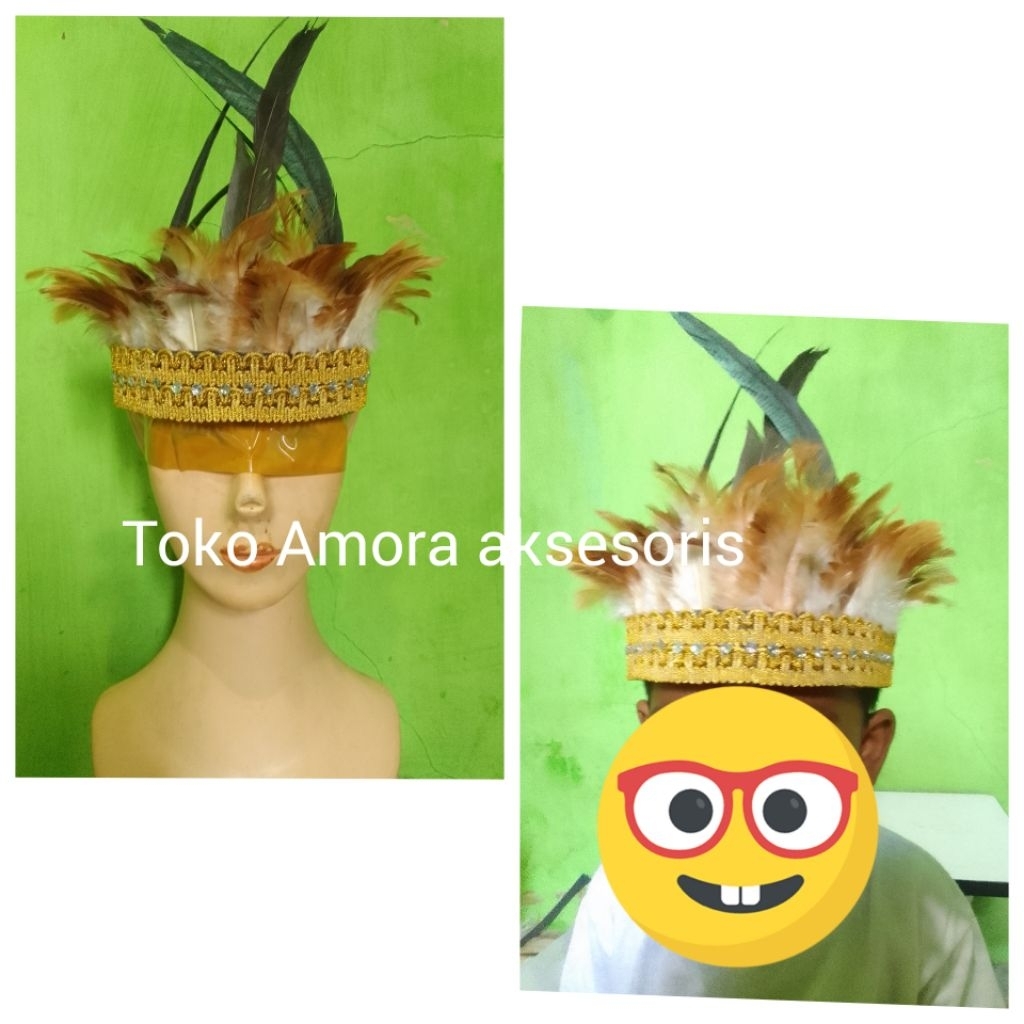 mahkota bulu Dayak tarian / karnaval