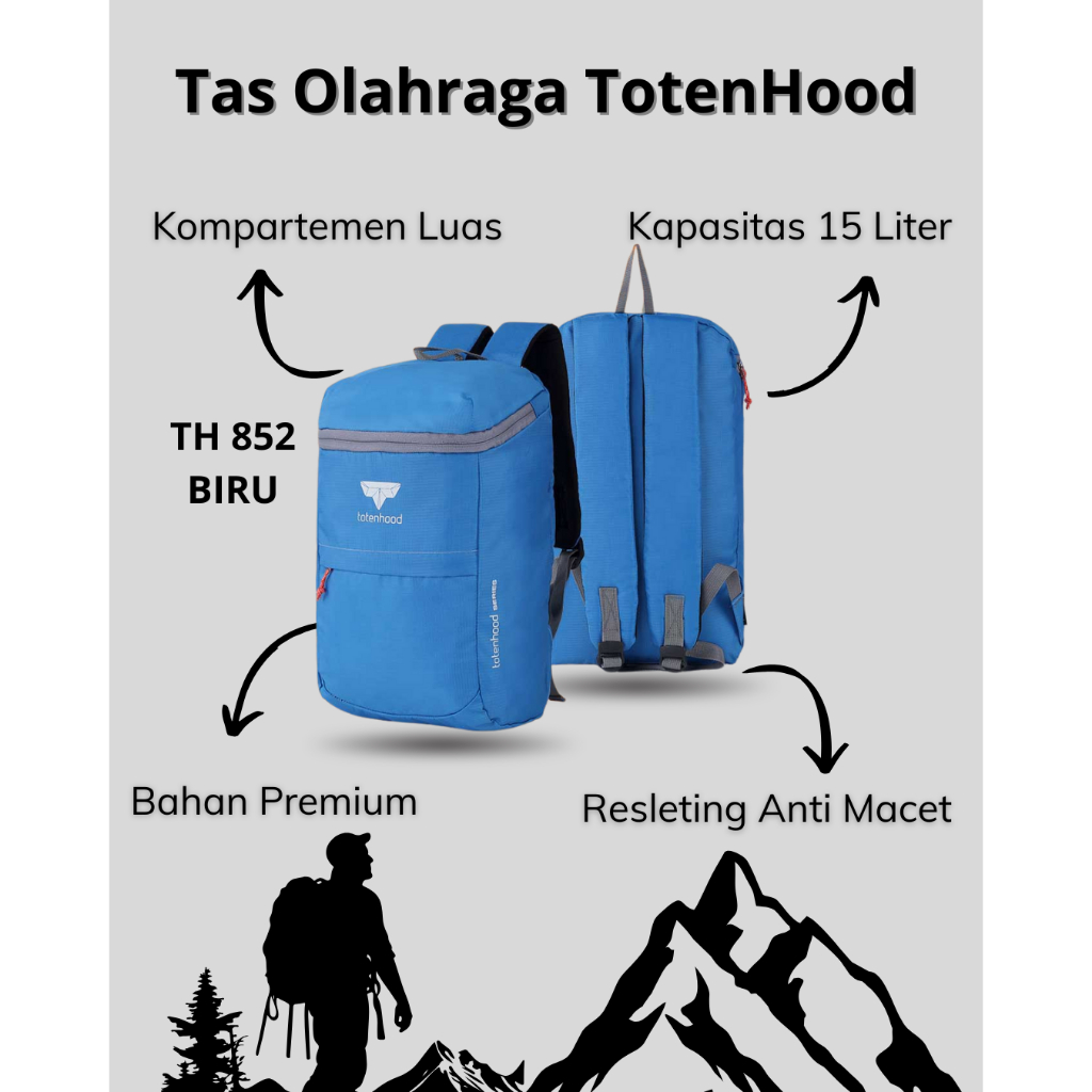 Tas Backpack Olahraga Tas Punggung Olahraga Pria & Wanita Kapasitas 20 Liter