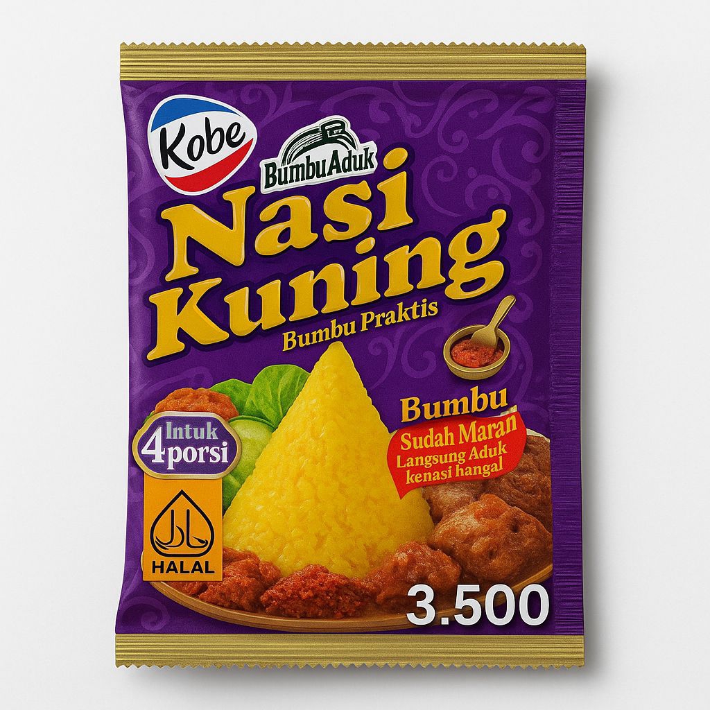 

Kobe Bumbu Aduk Nasi Kuning – Praktis & Gurih Autentik