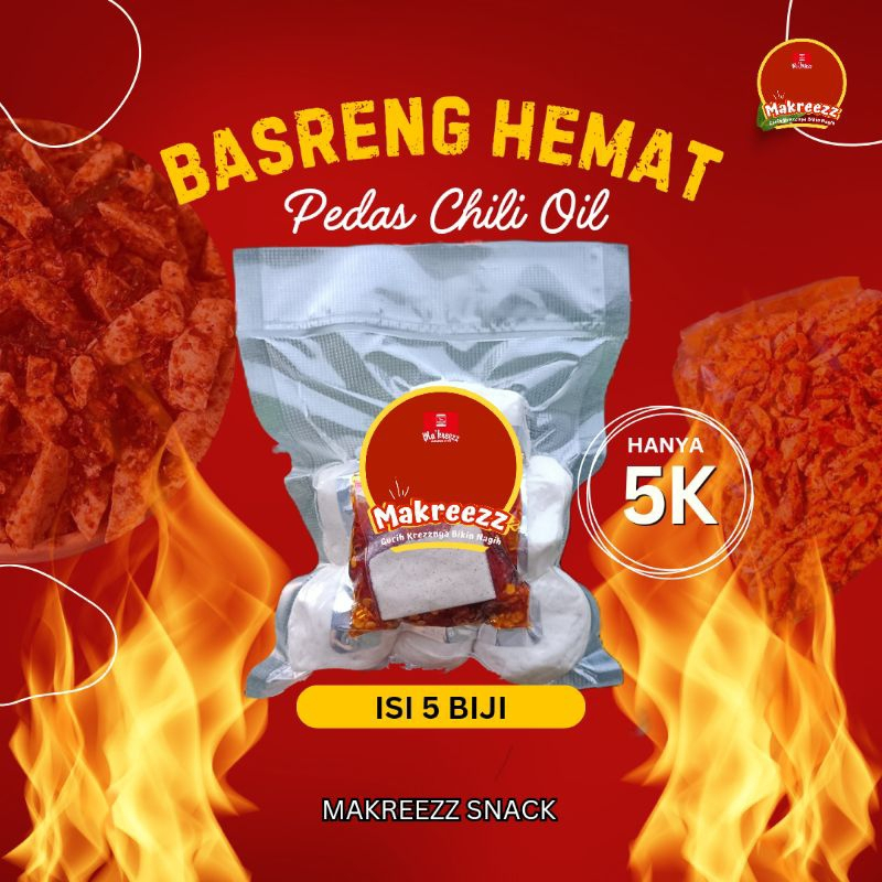 

BASRENG CHILI OIL VAKUM ISi 5 PCS VIRAL EKONOMIS
