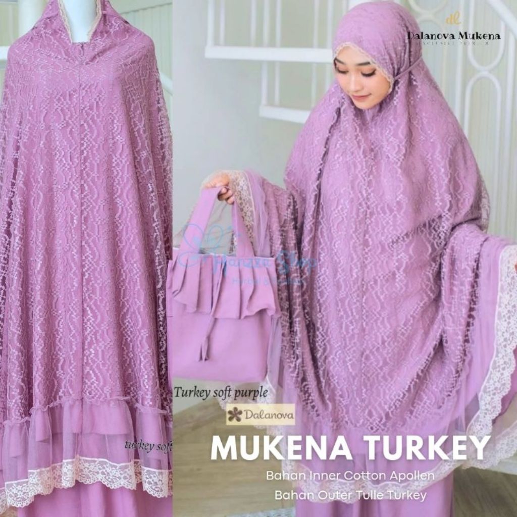 Hanzzashop - Mukena Turkey Dalanova Ibu dan Anak Original 100%