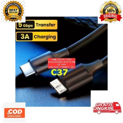 C37 KABEL USB HDD TO TIPE TYPE C BISA LANGSUNG KE HP PC TAB ORI 100% SUPER FAST TRANSFER DATA CABLE 