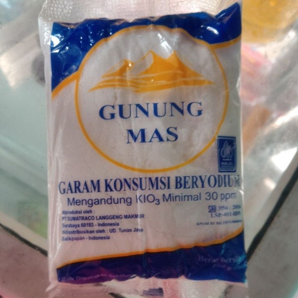 

Gunung Mas Garam Makan/Garam Konsumsi Beryodium 200 gram