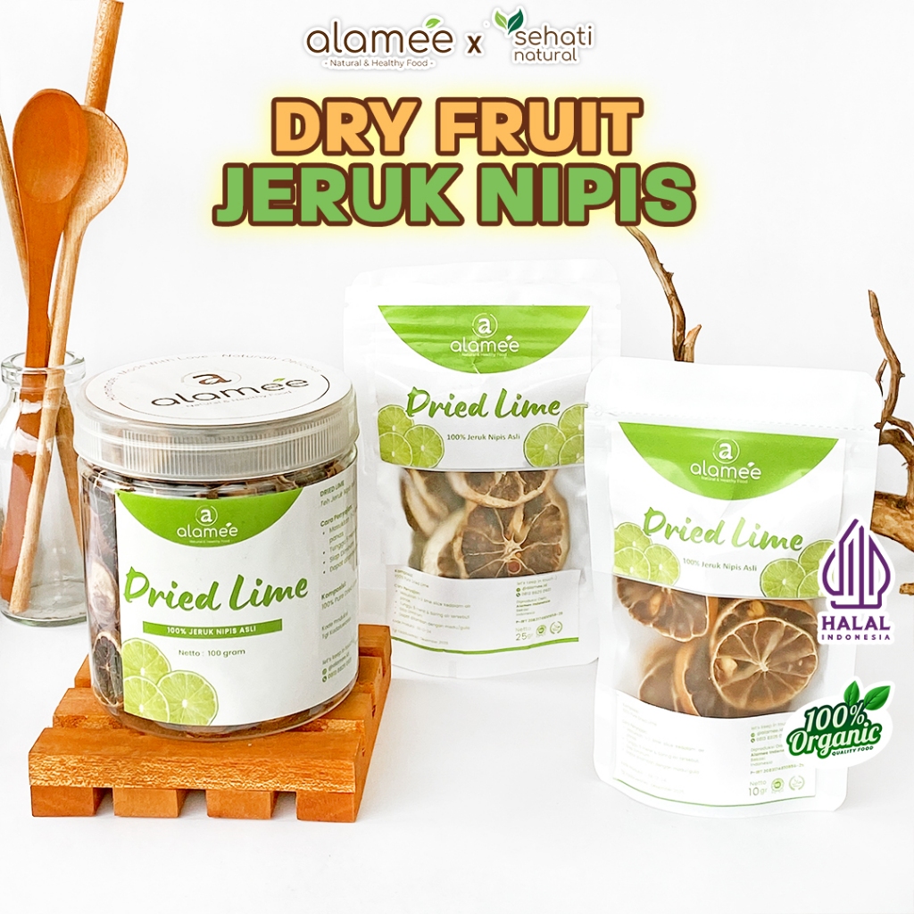 

ALAMEE Jeruk Nipis Kering Dried Lime Slice Tea Teh Herbal Buah Iris Organik