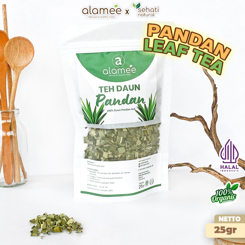 

Teh Daun Pandan Kering Leaf Tea Organik Alami Minuman Herbal Siap Minum Seduh 25gr