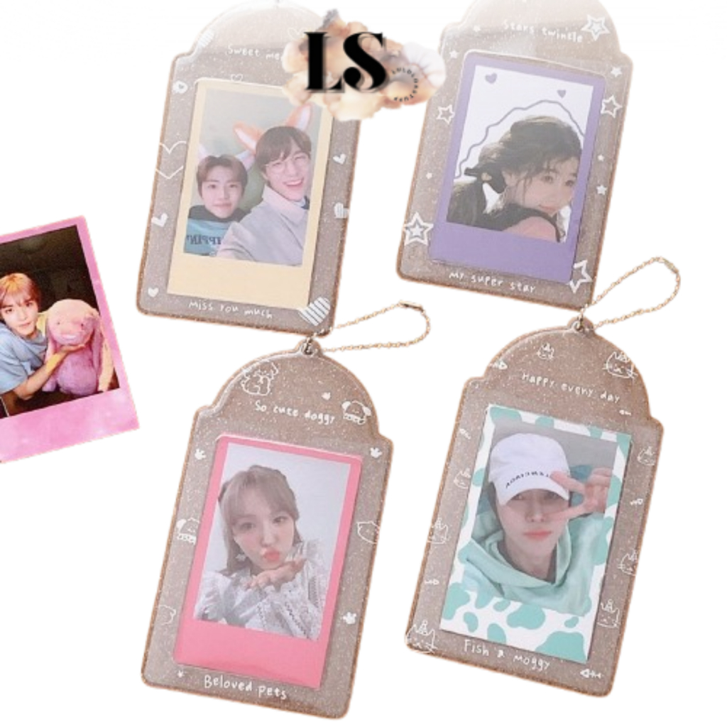 

LS - NAME TAG ID CARD LANYARD POTRAIT H781 POUCH WANITA TRANSPARAN CARD HOLDER GLITTER AESTHETIC