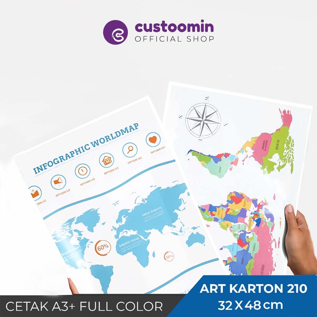 

Cetak A3+ (32x48 cm) #Art Karton 210 gsm - Cetak Full Colour - Custom | Custoom.in