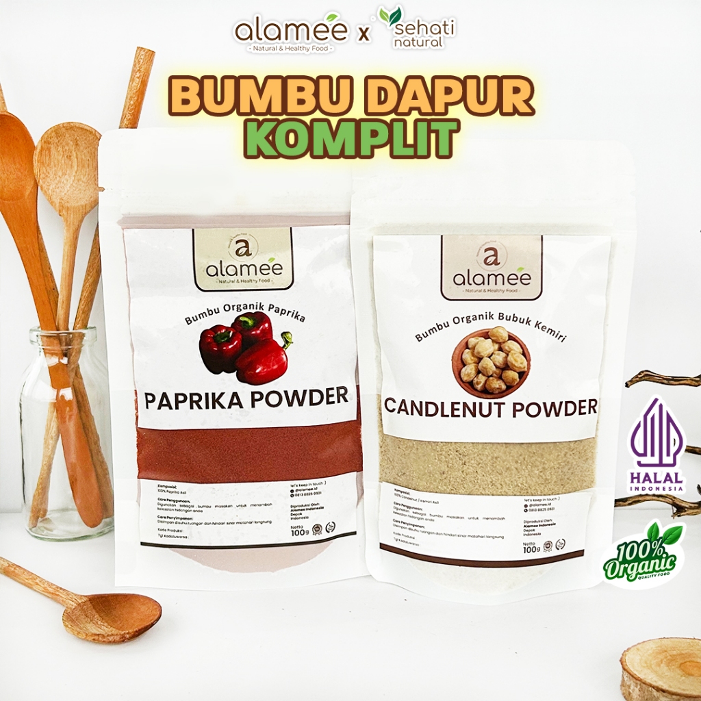 

ALAMEE Bumbu Dapur Bubuk Lengkap 100gr Bawang Putih Bombay Rosemary Oregano Parsley Paprika Cabe