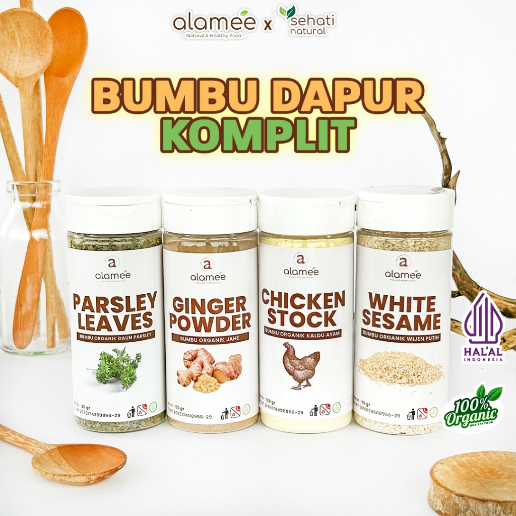 

ALAMEE Bumbu Dapur Bubuk Lengkap Lada Hitam Seasoning Powder Organik Praktis Pakai
