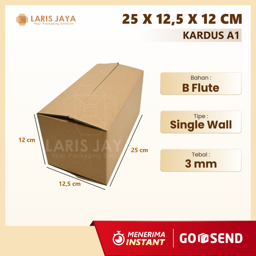 

[KHUSUS INSTANT] 1 pcs Kardus Polos Karton Kardus Kotak Kardus Dus 25x12,5x12 cm (st-25) ( Kardus 25 x 12,5 x 12 cm )