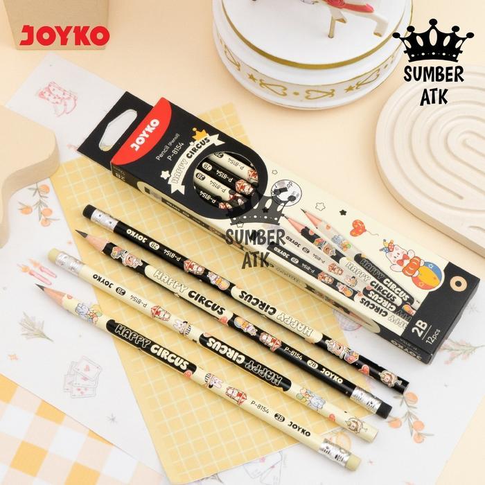 

Pensil Kayu 2B Komputer Joyko P-8154 HAPPY CIRCUS Original (1 PCS) / Computer Pencil Wooden Pencil Joyko P 8154 Pensil Anak Per Pcs