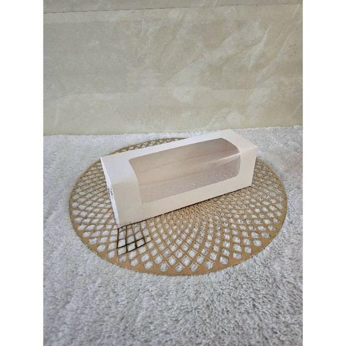 

(10 Pcs)Kotak Kue Bolu Gulung 24x8x8cm Box Roll Cake Putih Polos Dus Hampers Packaging