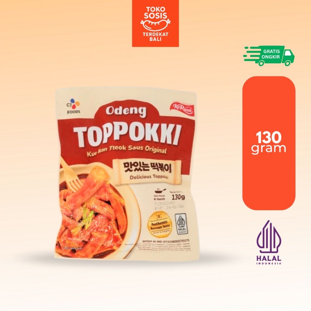 

Odeng Toppokki Kue Ikan Tteok Saos Original 130 gram