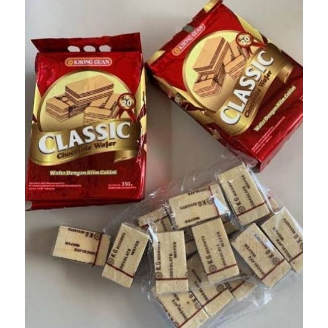 

Khong Guan Chocolate Wafer Classic 350 gram - isi 20 - Khong Guan Wafer Favorite Keluarga - Wafer Coklat Cokelat Khong Guan - wafer kongguan