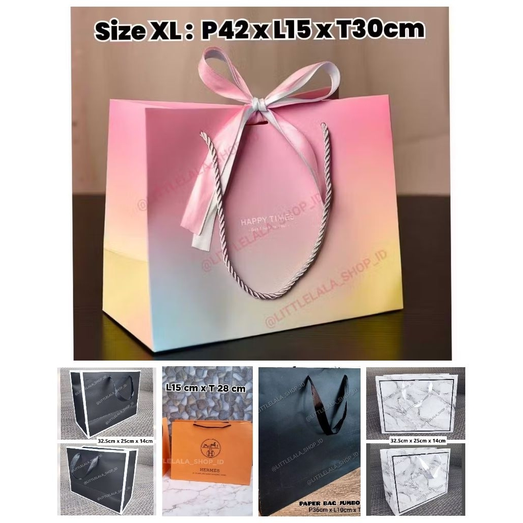 

Paper bag hitam lis putih 32.5cm x 25cm x 14cm/36x30x10cm/37x25x18 /goodie bag/paperbag hitam polos/kantong sovenir/Tas kado/hadiah/TAS hampers lebaran/tas parcel/TAS BELANJA doff/dove minimalis simple elegant/tas kado natal marmer/COD Riau/shopping