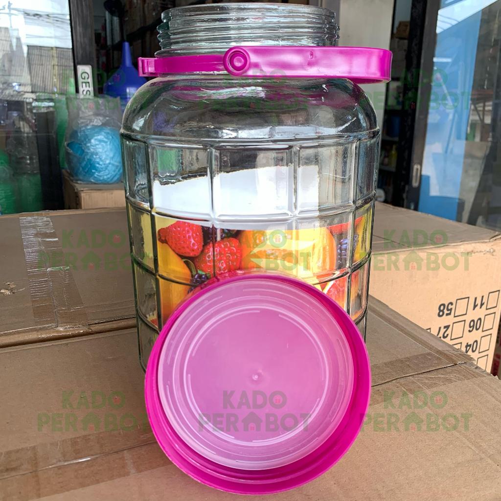 (KHUSUS INSTANT/SAMEDAY)Toples Kaca Besar - Toples Kaca Kopi Bubuk-Toples Kombucha Jumbo Jar 5L