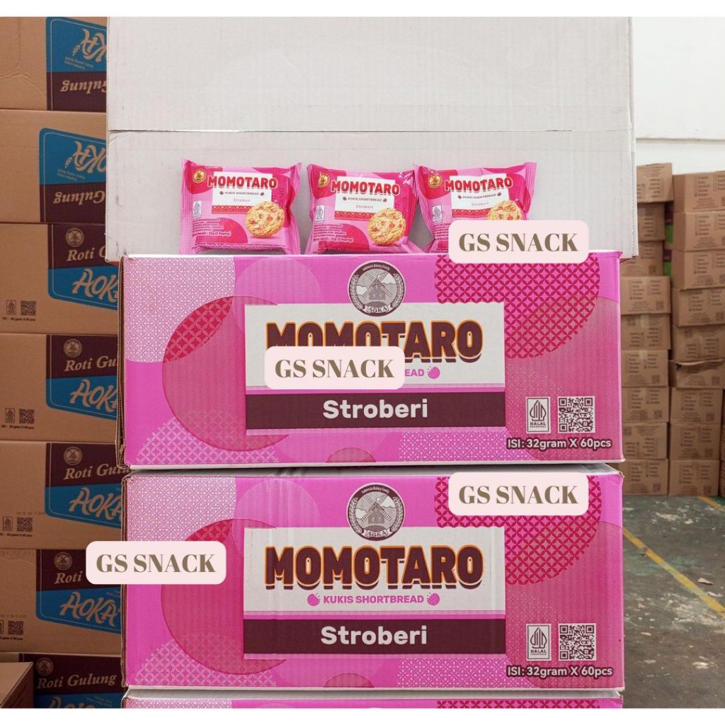 

[GSSNACK] 1 DUS KUKIS 2 KEPING MOMOTARO @32GR COOKIES KUKIS AOKA COKELAT ISI 60 PCS