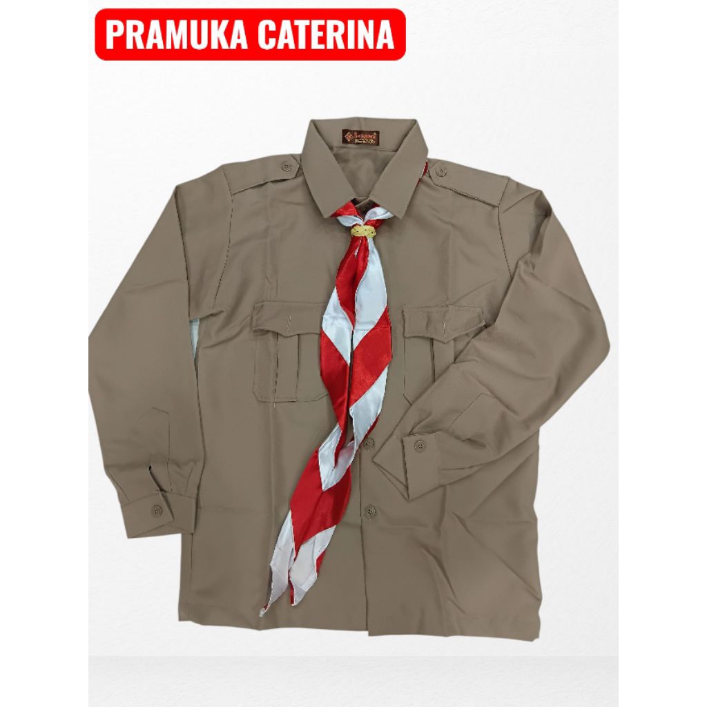 Baju pramuka Caterina laki - laki smk / sma / pembina lengan panjang