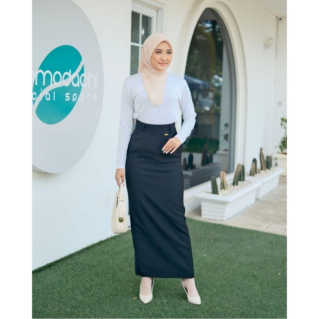 Rok Span Panjang Resleting